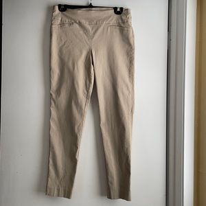 Van Heusen beige stretch pull up pants, size 10